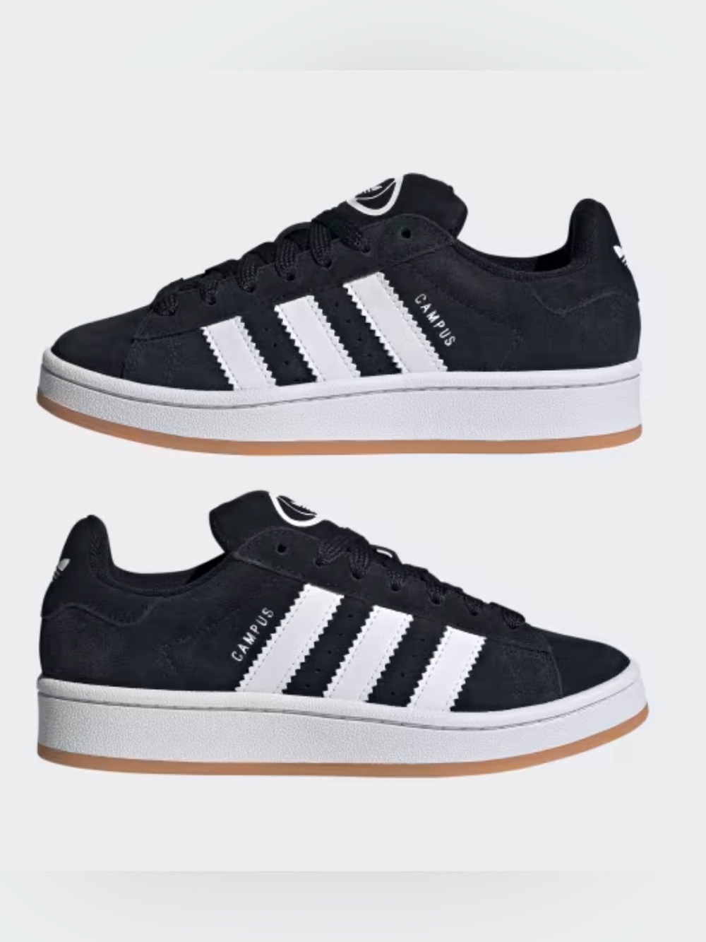 Adidas Originals Campus Sneakers – Black/White Gum Sole – Women’s 6.5